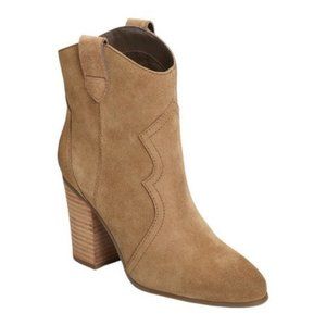 Aerosoles Lincoln Square Suede Pointed Toe Ankle Boot, Tan Suede, Size 6